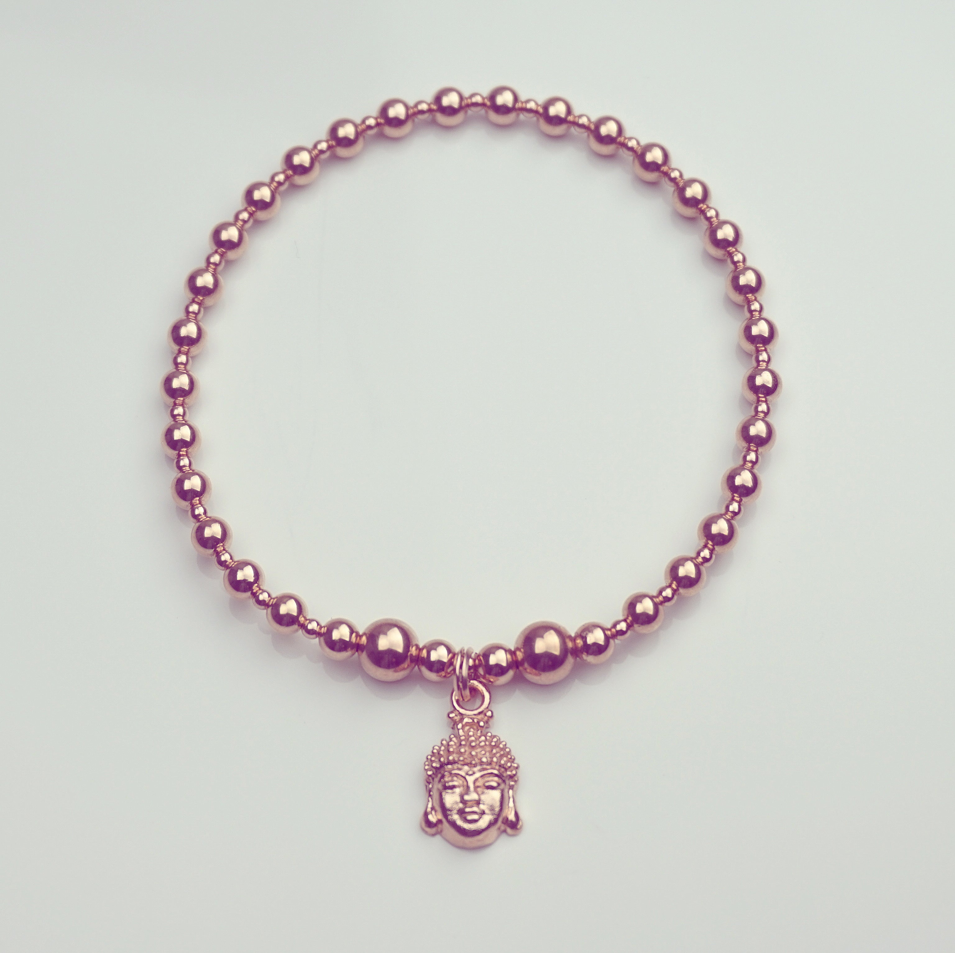 Rose Gold Buddha Head Bracelet