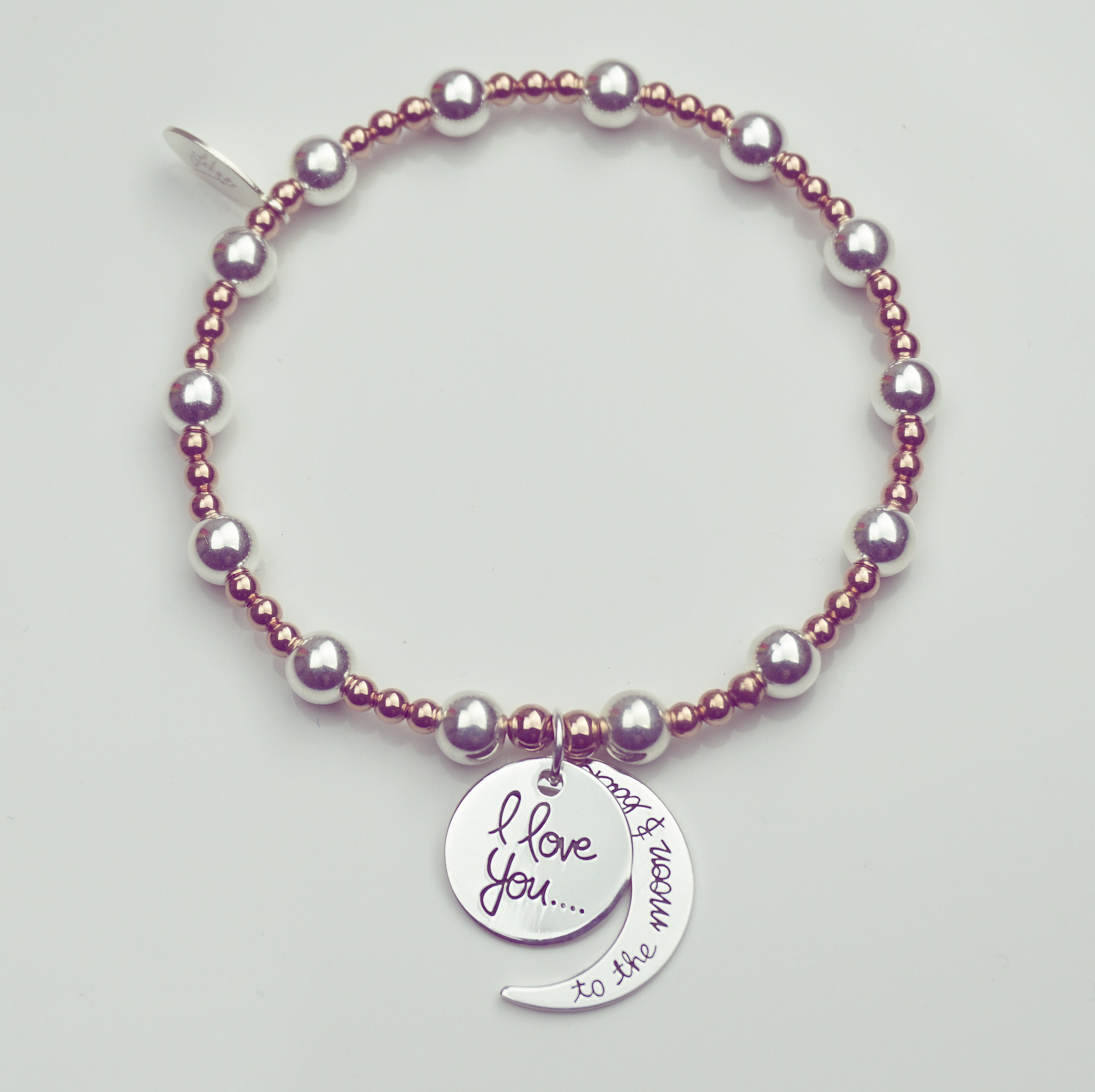 I Love you to the Moon and Back Rose Gold Bracelet