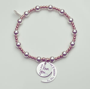 I Love you to the Moon and Back Rose Gold Bracelet