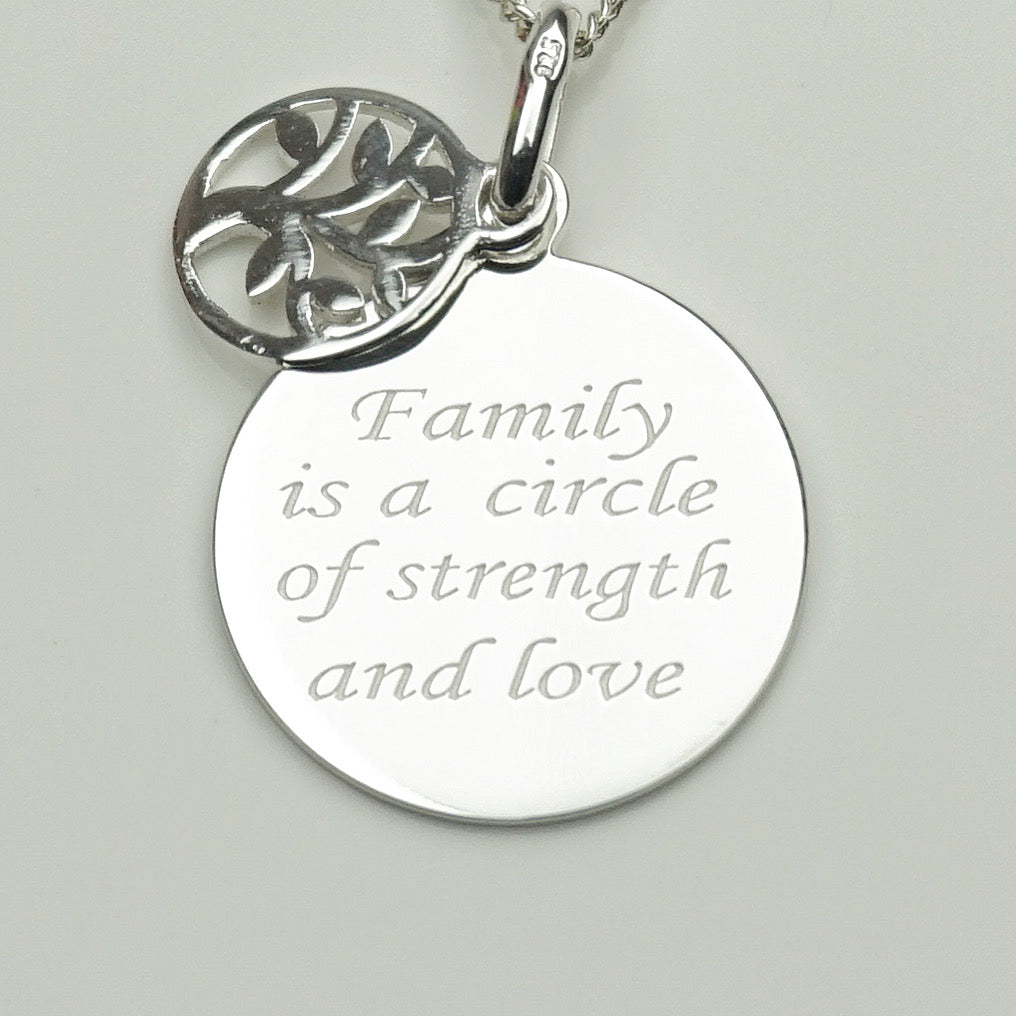 Family Circle Necklace - Hand-Stamped - Silver – Honey Willow - handmade  jewellery