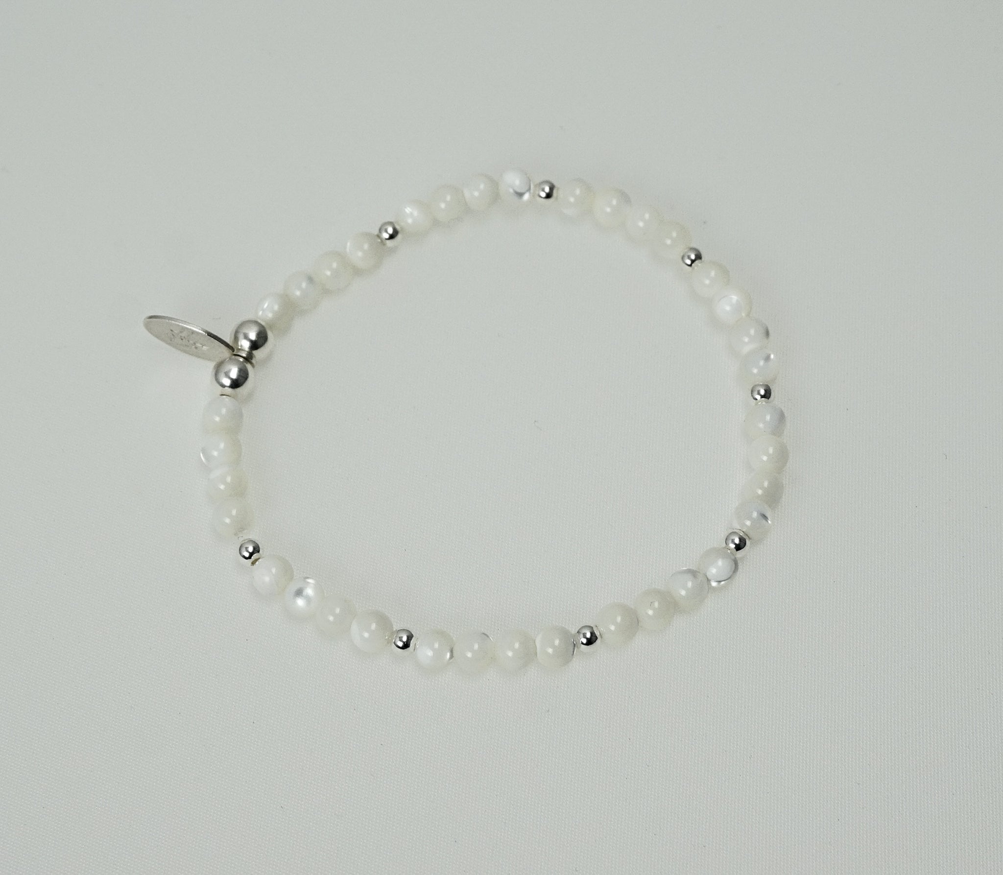 Mother of Pearl and Sterling Silver Bracelet