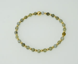 Labradorite and Gold Mix Bracelet