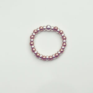 Rose Gold & Sterling Silver Bead Ring