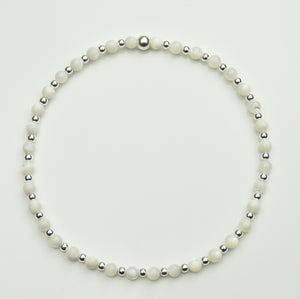 Anklet – Mother of Pearl and Sterling Silver