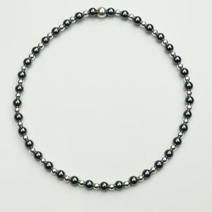 Anklet – Black Hematite and Sterling Silver