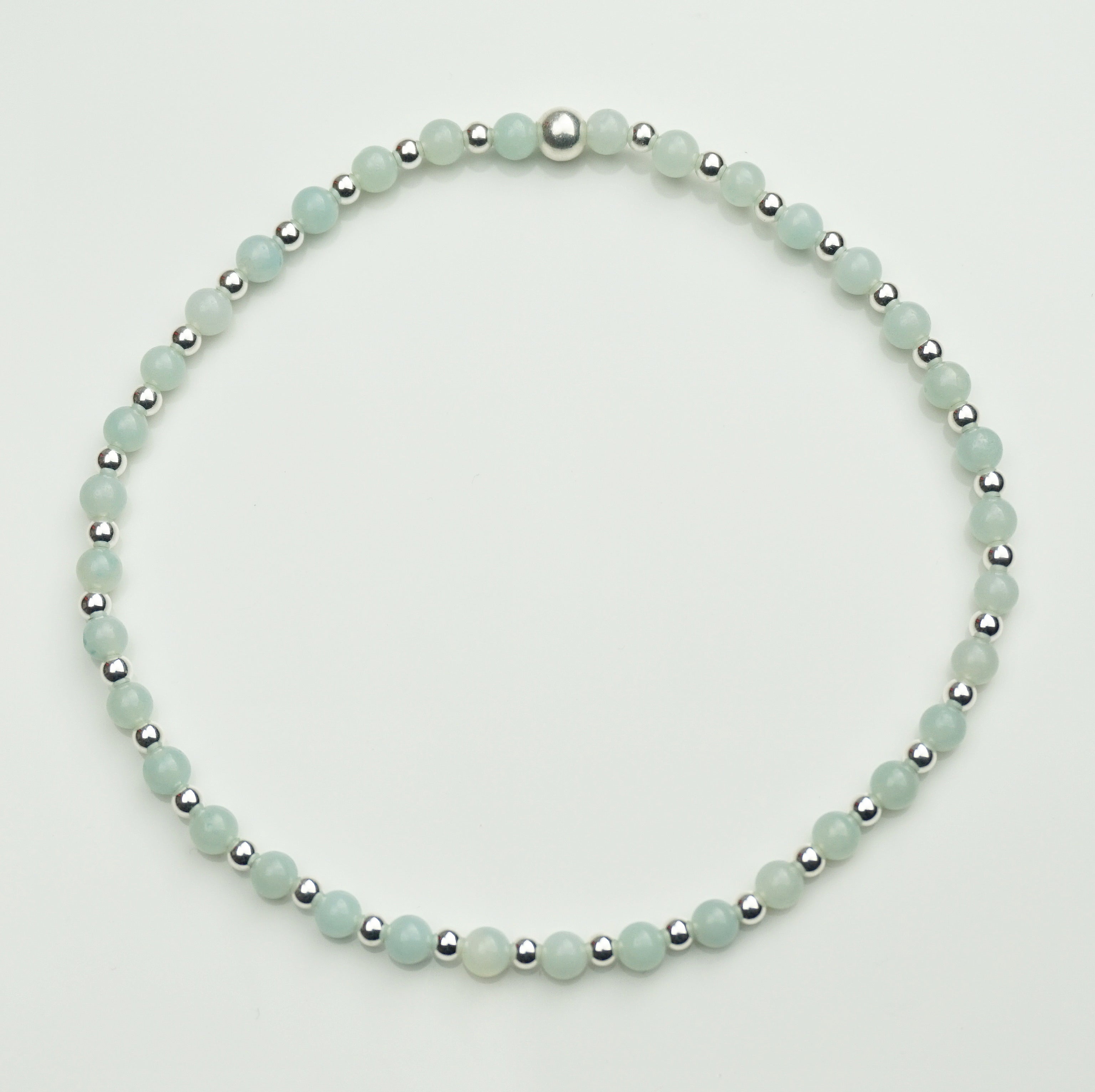 Anklet – Chinese Amazonite and Sterling Silver