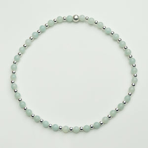Anklet – Chinese Amazonite and Sterling Silver