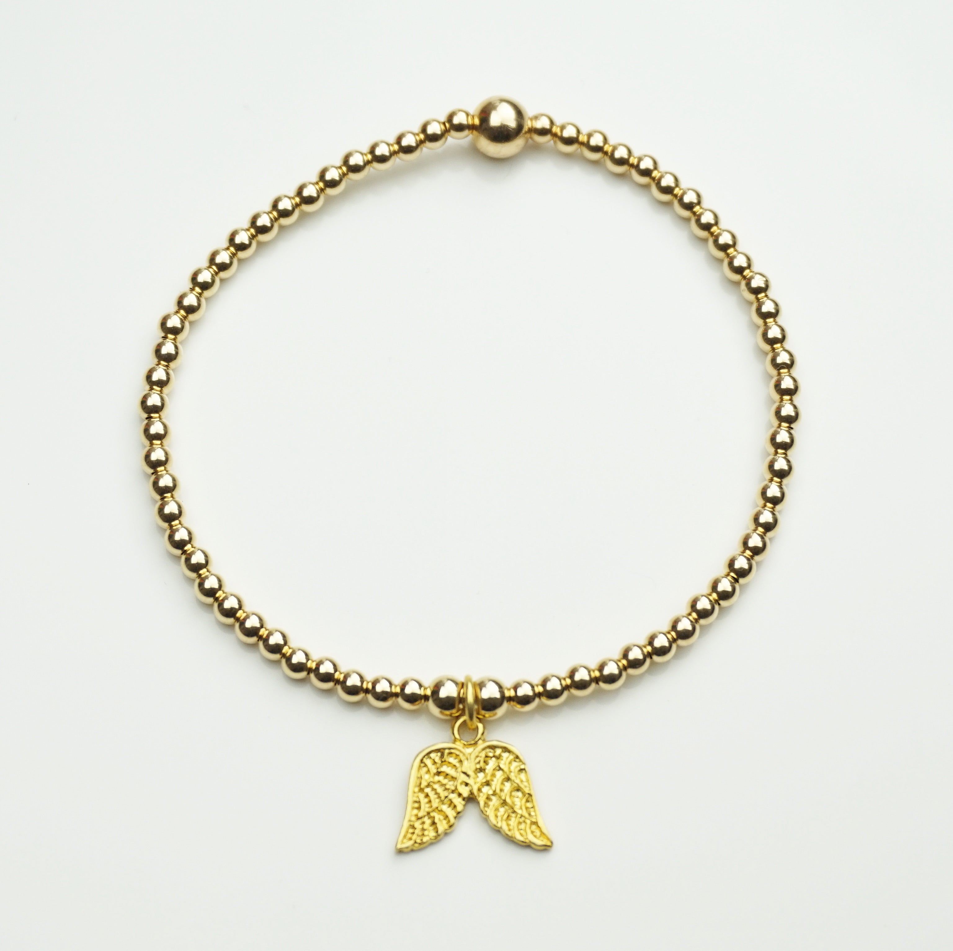 Yellow Gold Double Angel Wing Bracelet